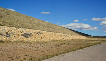 NEW MEXICO, USA - NOVEMBER 21, 2019: dam and hydraulic structures in a state park near the Brantley lake State Park, New Mexico