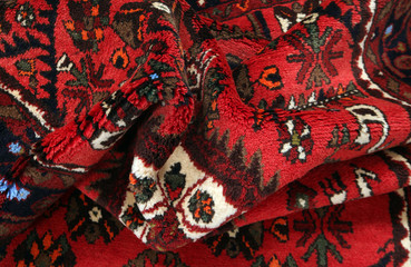 Old and modern Persian Colourful Arabesque and handmade carpet, rug gelim, and Gabbeh with the...