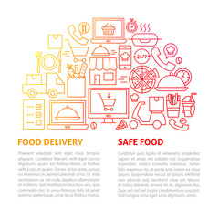 Food Delivery Line Template
