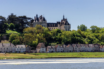 Fototapeta na wymiar Chaumont castle and garden in Chaumont-sur-Loire in Loire valley (France)