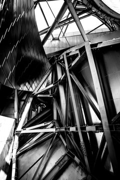 Steel beams in tower