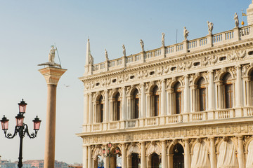 Fototapeta na wymiar Venice baroque architecture san marco and touristic place doge. Venezia, Italy holidays.
