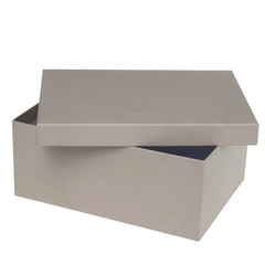 gray square cardboard box with lid for gift