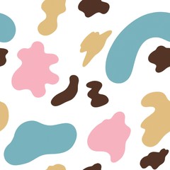 Cute color spots seamless print for textile, texture design.