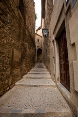 Fototapeta premium narrow streets of the old town, Girona Spain