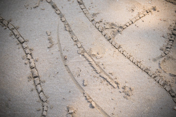 Sand pictures are in the background.