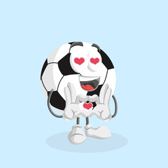 Ball Logo mascot in love pose in flat design style vector illustration for your mascot branding.