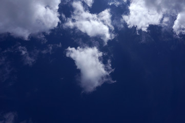 Fototapeta premium Blue sky background with white clouds 