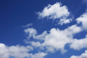 Blue sky background with white clouds    