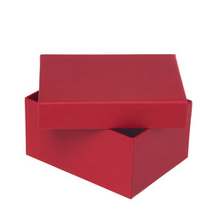 red square cardboard box with lid for gift