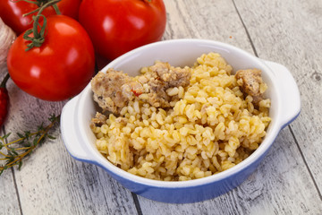 Bulgur with meat