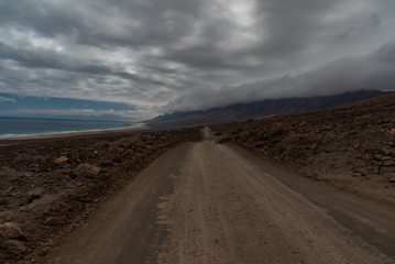 Cofete beach Canary Island of Fuerteventura