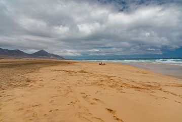 Fototapeta na wymiar Cofete beach Canary Island of Fuerteventura