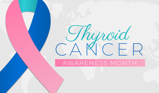 Thyroid Cancer Awareness Month Background Illustration Banner