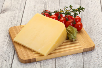 Hard parmesan cheese piece