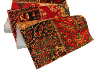 Old and modern Persian Colourful Arabesque and handmade carpet, rug gelim, and Gabbeh with the...