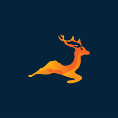 deer hunter logo type, template, and vector
