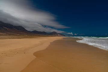 Cofete beach Canary Island of Fuerteventura