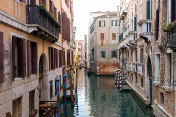 Fototapeta na wymiar A typical canal in Venice, Italy