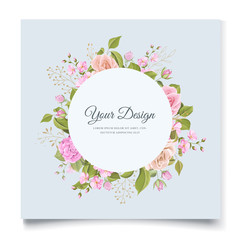 elegant floral wedding invitation design