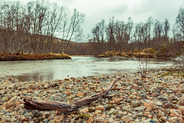 mountain river on Senja