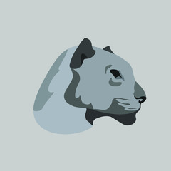 panther vector wild animal illustration flat logo