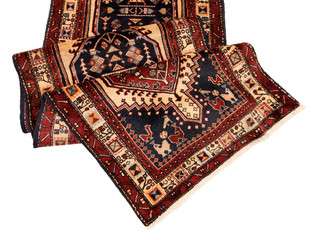 Old and modern Persian Colourful Arabesque and handmade carpet, rug gelim, and Gabbeh with the...