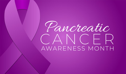 Purple Pancreatic Cancer Awareness Month Background Illustration