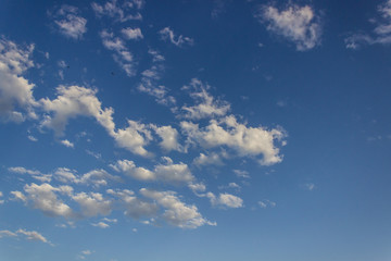 Blue sky with  white clouds