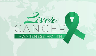 Liver Cancer Awareness Month Background Illustration