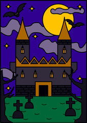 Background Illustration A4 - Gothic Castle