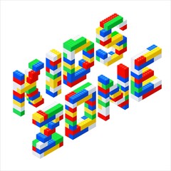 The inscription Kids zone collected from the children's designer.