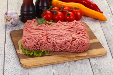 Raw turkey minced meat