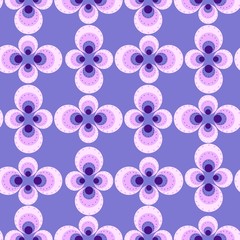 seamless background vector with purple flowers