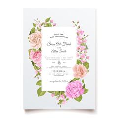 elegant floral wedding invitation design