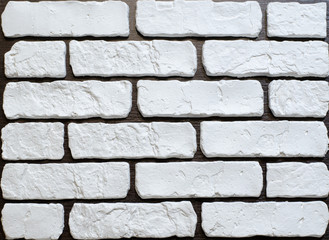 Gypsum brick. The ideal texture of decorative white brick for the interior