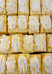 High angle of mini vanilla cakes

