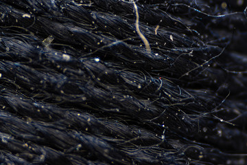 strands of fabric at a very large magnification