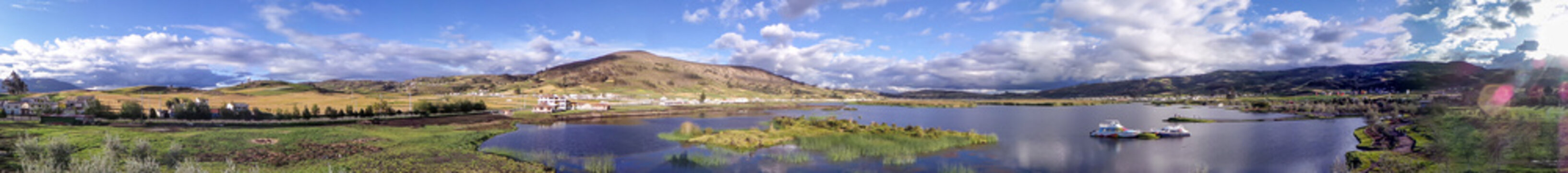 panorama of the Quilotoa lake - Ecuador