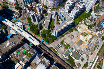  Top view of Hong Kong city