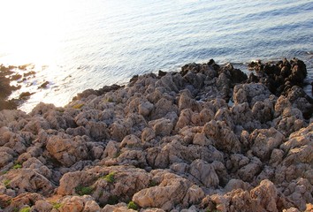 rocky coast of the sea