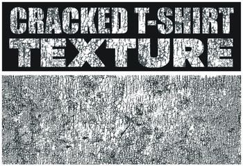 Cracked T-Shirt Texture overlay vector illustration