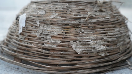 old wicker basket