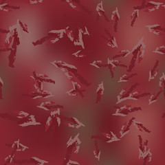 UFO camouflage of various shades of red and grey colors