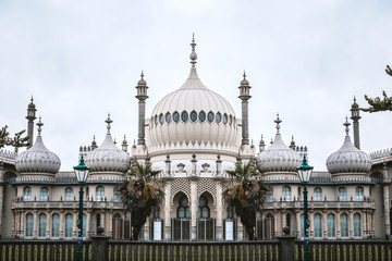 A large white building with Royal Pavilion in the background