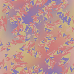 Field camouflage of various shades of pink, beige and violet colors