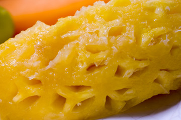 Close up of pineapple slice, South Africa