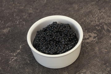 Luxury strugeon fish black caviar