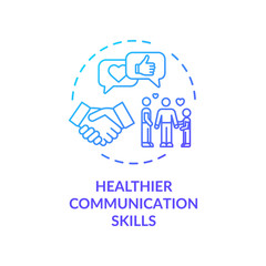 Healthier communication skills concept icon