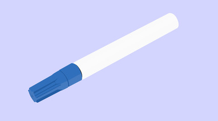 Vector Isolated Illustration of a Blue Marker